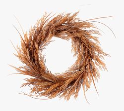 Faux Pampas Grass Wreath - 28"