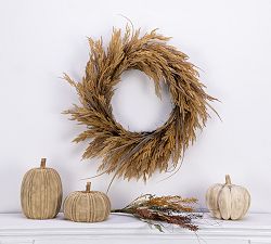 Faux Pampas Grass Wreath - 28"