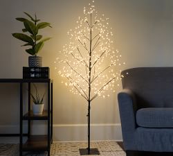 Halloween Black Fairy Lit LED Tree