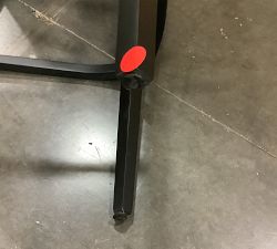 Open Box: Layton Leather Bar Stool (31.5") - Legacy Taupe, Blackened Oak 