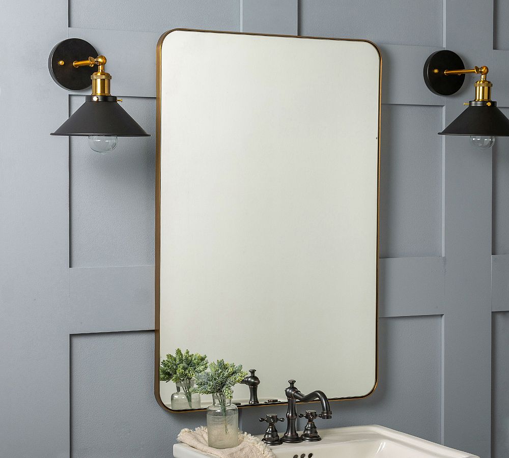 Slim Profile Rounded Edge Mirror by Pottery Barn
