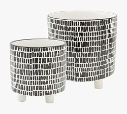 Ciara Ceramic Footed Planters, Set of 2