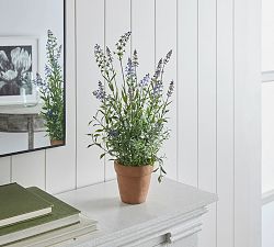 Faux Potted Lavender Plant