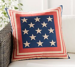 Flag Border Outdoor Pillow
