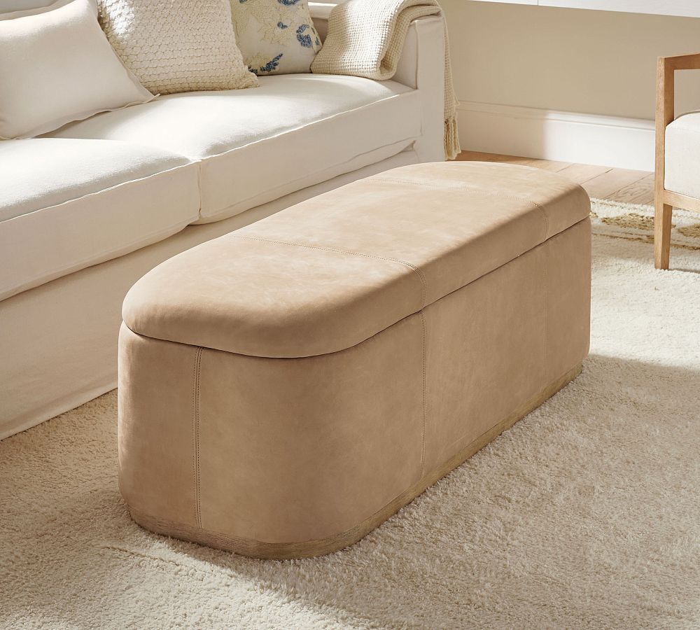 Lawton Leather Bench (52") by Pottery Barn