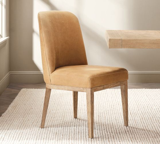 Layton Grand Leather Dining Chair by Pottery Barn