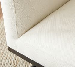 Classic Upholstered Metal Cantilever Dining Chair