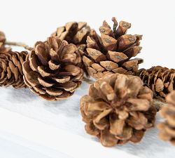 Faux Pinecone Wreath &amp; Garland