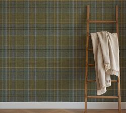 Green Plaid Wallpaper Sample