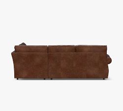 Pearce Roll Arm Leather Return Bumper Sectional (117")