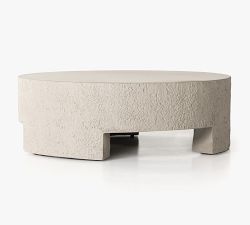 Bolinas Modern Concrete Round Outdoor Coffee Table (48")