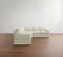 York Slope Arm Slipcovered 3-Piece L-Shaped Wedge Sleeper Sectional (117")