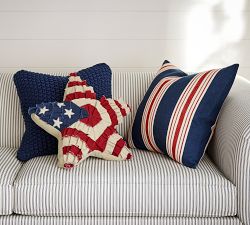 Americana Star Shaped Pillow
