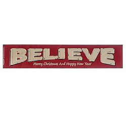 Believe Enameled Metal Sign Wall Decor