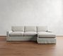 PB Comfort Modern Square Arm Slipcovered Chaise Sleeper Sectional (108")