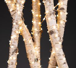 Ribbon Wrap Connectable Warm White String Lights On Silver Wire