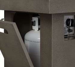 Trinity Concrete Rectangular Propane Fire Pit Table (50")