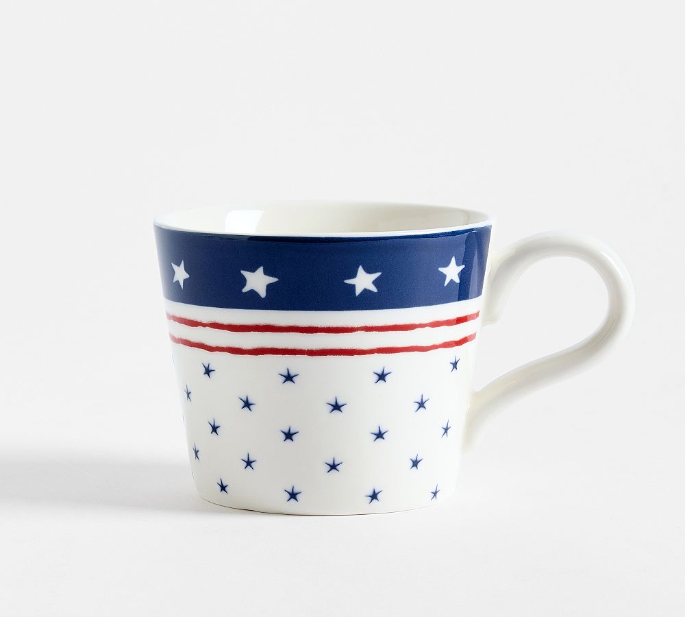 Americana Stars & Stripes Stoneware Mug by Pottery Barn