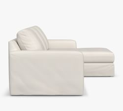 Big Sur Slipcovered 2-Piece Double Chaise Outdoor Sectional (125")