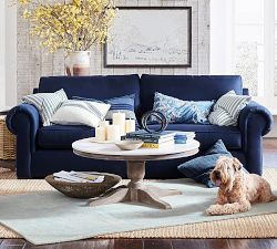 Floral Denim Embroidered Lumbar Pillow Cover