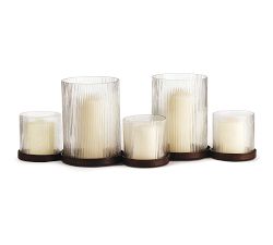 Hammered Glass Multi Candle Holder