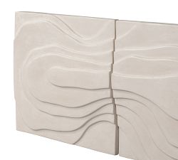 Ivory Concrete Wall Panels, Set of 3