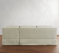 York Slope Arm Slipcovered Chaise Sleeper Sectional (99")