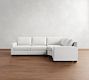 York Square Arm 3-Piece Wedge Sleeper Sectional (117")
