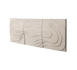 Ivory Concrete Wall Panels, Set of 3