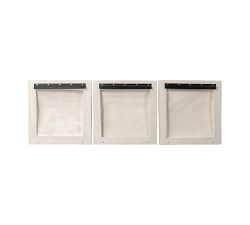 Ivory Concrete Wall Panels, Set of 3