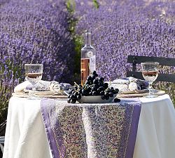 Lavender Blockprint Cotton Table Runner