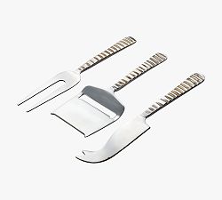 Silver Dash Handcrafted Stainless Steel Cheese Knives - Set of 3