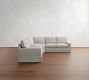 PB Comfort Square Arm Slipcovered 3-Piece L-Shaped Wedge Sleeper Sectional (119")