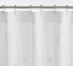 Reighna Medallion Embroidered Shower Curtain