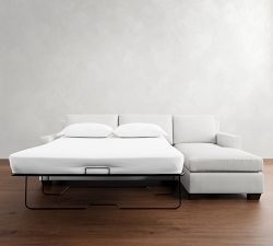 York Square Arm Chaise Sleeper Sectional (99")