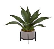 Faux Agave Succulent in Decorative Planter thumbnail 2