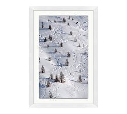 Lines Down The Mountain Framed Print