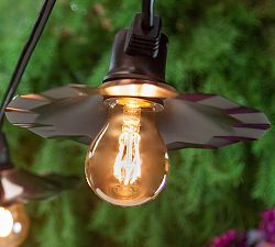 Warm White A19 Patio String Lights With Copper Shades, 35'