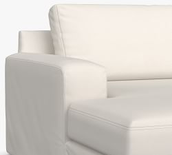 Big Sur Slipcovered 3-Piece Double Chaise Outdoor Sectional (166")