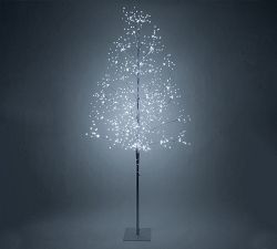 Silver Sparkle Fairy Light Trees with LED Lights