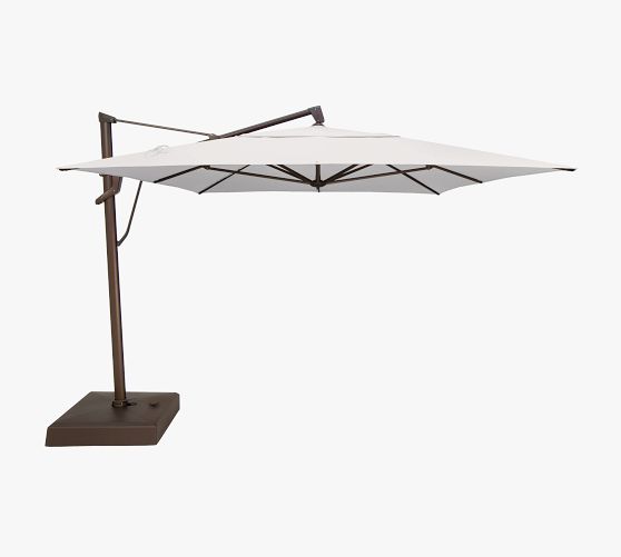 is pottery barn patio umbrella easy to open JEAREY 15ft Large with Base, Outdoor Rectangle Umbrella Double-Sided Market Umbrella with Stand for Pool, Deck, Backyard and Garden, Beige : Patio, Lawn & Garden resistant canopy The 5 Best Patio Umbrellas,
