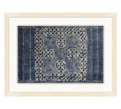 Indigo Batik Framed Paper Print