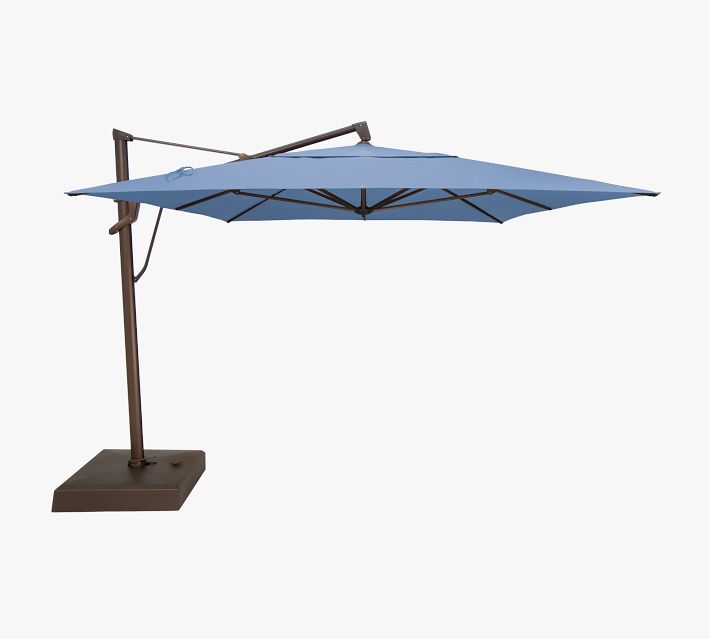 10 x 13 rectangular cantilever patio umbrella silver AKZ PLUS 10x13' aluminum structure that combines beauty 13' X 10' Rectangular Cantilever