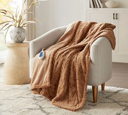 Beautyrest Textured Faux Fur Heated Throw