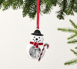 Open Box: Enamel Frame Snowman Ornament