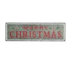 Painted Metal Merry Christmas Sign