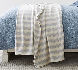 Coastal Striped Cotton Blanket