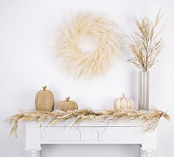 Faux Fall Grass Cream Collection