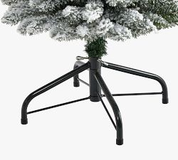 Lit Flocked Pencil Artificial Christmas Tree