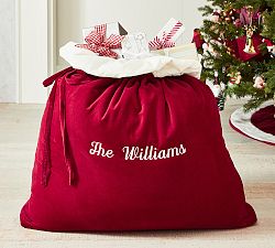 Personalized Velvet Santa Bag